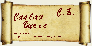 Časlav Burić vizit kartica